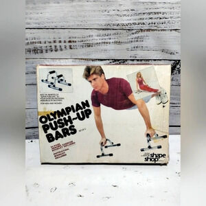 Shape‎ Shop Olympian Push Up Bars Silver  Original Never Opened 1983